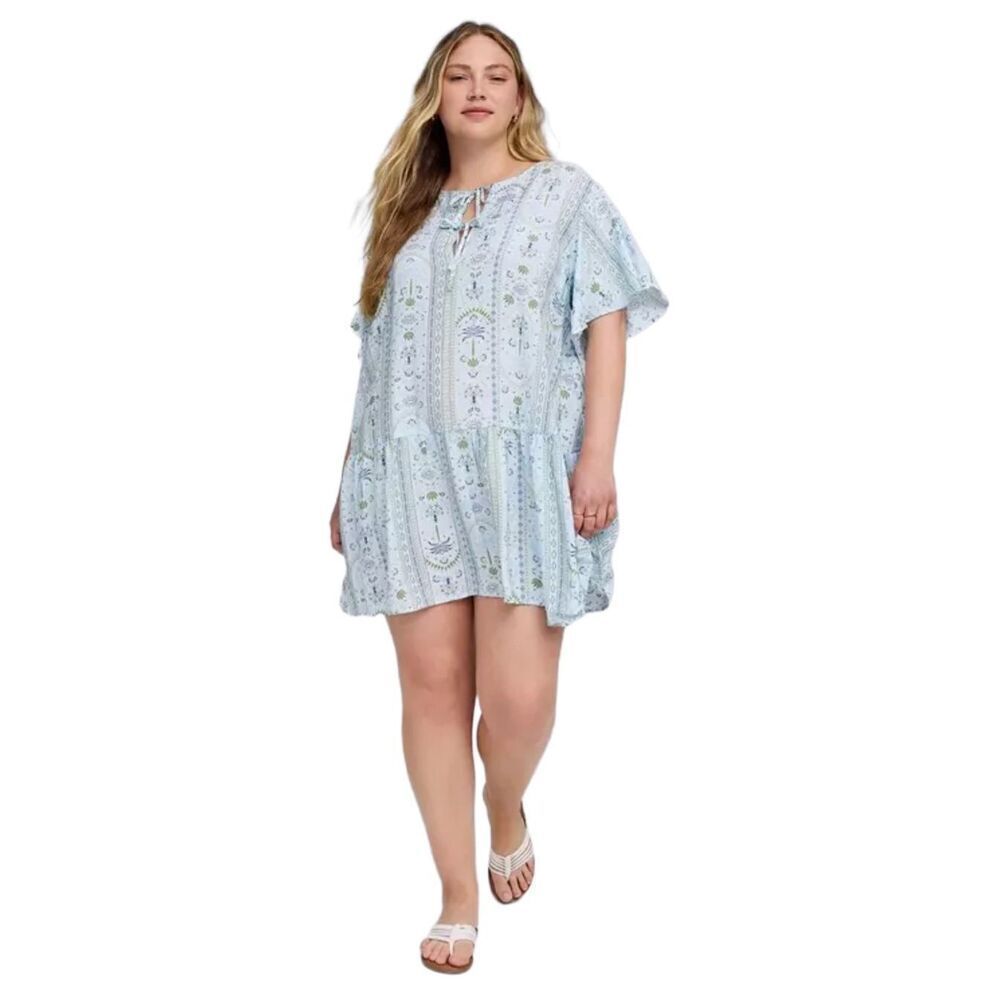 New! Belle Isle Pop Over Mini-Dress Sz 2X